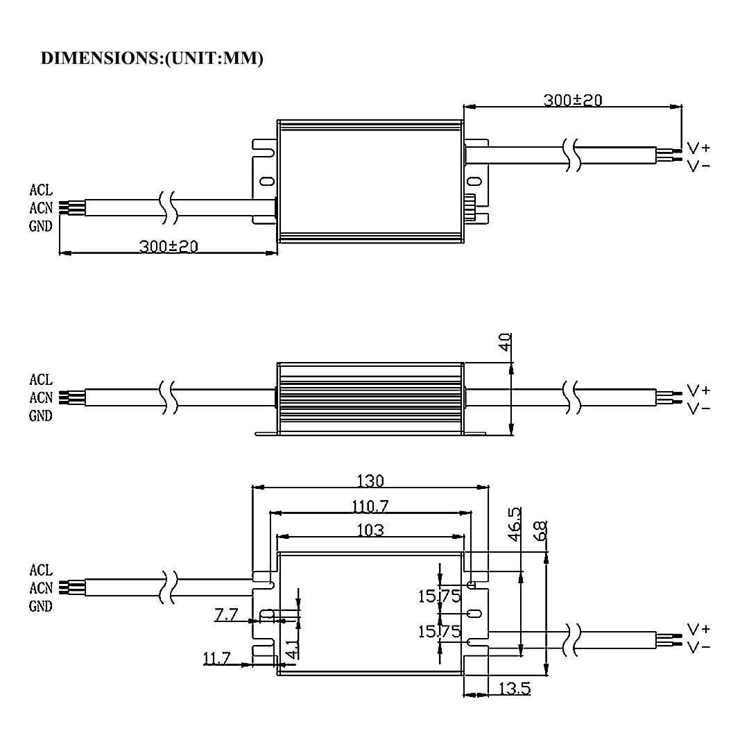 SLG-80C Dimenison